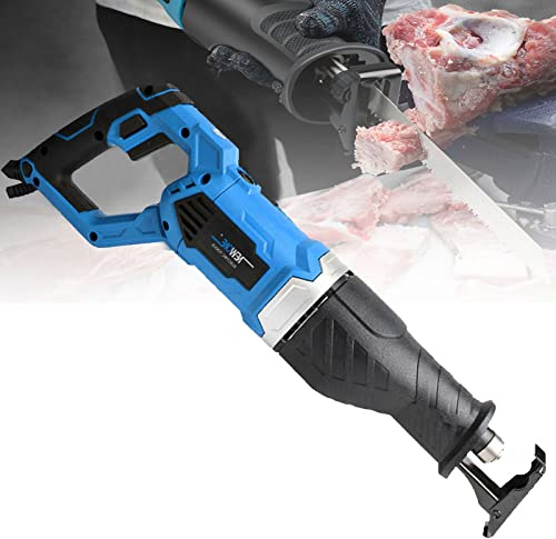 Bone Saw Electric, Butchers Saw for Commercial Home, Reciprocating Meat Saw for Cutting Frozen Meat, Bones, Bacon, 4 Saw Blades for Bone, Metal, Wood, PlasticBlue-1300W