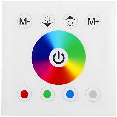 Interruttore Dimmer LED RGBW a Parete, Pannello Touch Control per Striscia LED, Bianco