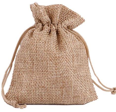Jute Geschenksäckchen Schmuckbeutel,30 Stk 17x23cm Jutesäckchen Geschenkbeutel Bonbonsbeutel Stoffbeutel Jute Säckchen Taschen mit Kordelzug für Weihnachten Hochzeit Party Schmuck Geschenk,Natürlich