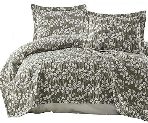 Elart Tagesdecke 220x240 cm und 2 Kissenbezüge 50x70 cm | Bettdecke, Bettüberwurf, Tagesdecken | Jacquard-Gewebt Wohndecke weich und Modern | Grün