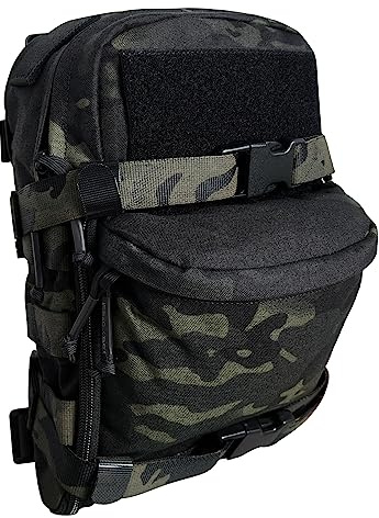 Taktischer Trinkrucksack 500D Nylon für 2L Outdoor Wasserblase Trinkbeutel Taktischer Rucksack Wasserreservoir Tasche zum Wandern Reiten Laufen und Klettern für Männer & Frauen (Multicam Schwarz)