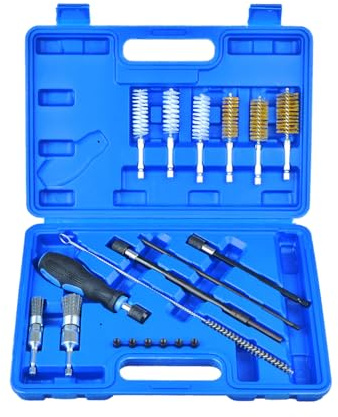 19 pcs Nettoyage de Siege injecteur et de l'arbre de l'injecteur kit de Nettoyage d'injecteur, Elimine Facilement la Rouille et Les résidus de Combustion