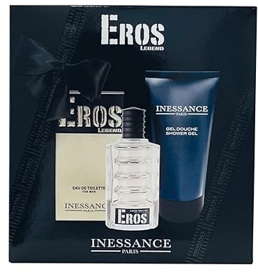Corine de Farme Coffret Homme Eros Legend EDT 100ml + Gel Douche 150ml | Eau De Toilette Femme - Florale - Fleur D'Oranger - Fabriquée En France