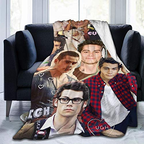 Amkong Dylan O'Brien Coperta in flanella ultra morbida e leggera in pile per tutte le stagioni, coperta calda per soggiorno/camera da letto, 127 x 101,6 cm