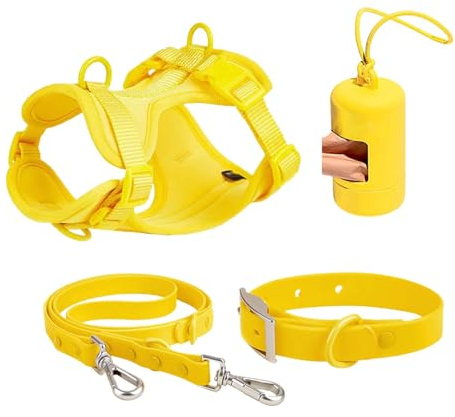 Hundegeschirr, für kleine Hunde, kein Ziehen, Leine, kein Ziehen, Haustiergeschirr für Hunde, Welpen, mit Kotbeutelhalter