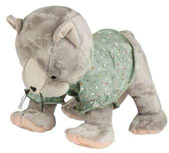 Sterntaler Kuscheltier L Katze Lilly - Plüschtier aus weichem Flausch - Kinder und Baby Spielzeug gefüllt mit Polyesterwatte - treuer Begleiter zum Entdecken, Kuscheln & Spielen, grau