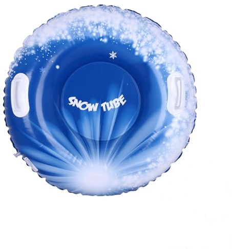 Inflatable Snow Tube Sledge Tube 31.5in/80cm Winter Snow Sled Large Snow Tube for Sledding Heavy Duty Snow Tube with 2 Handles for Kids and Adults Family Winter Skating Skiing Snow Outdoor