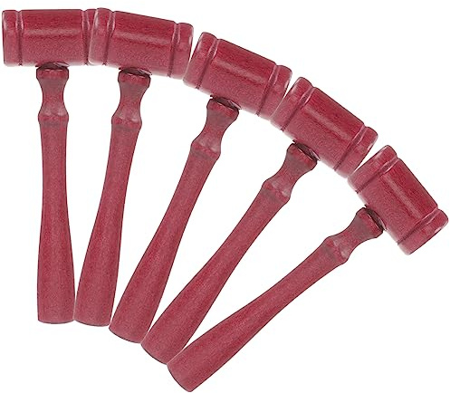 TEHAUX 10stücke Teiliges Aus Holz Richterhammer Für Kreative Spielzeuggavel Für Rollenspiele Und Gerichtsszenarien Leicht Und Vielseitig Einsetzbar