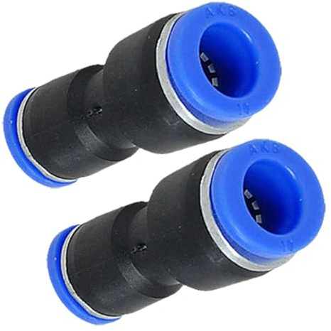 TA-VIGOR 2er Set 10mm auf 8mm Steckverbinder – Gerade Pneumatik-Schnellkupplungen – Druckluft-Schlauchverbinder für Kompressoren und Automatisierungssysteme