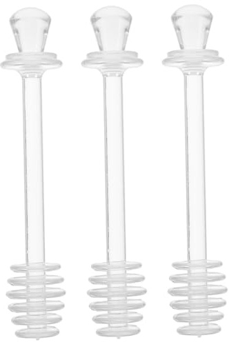 HOLIDYOYO 3pcs Honey Stir Stick Honey Jam Syrup Dipper Stick for Jar Kitchen Dippers
