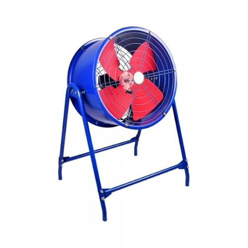 Bilake Ventilador industrial 550W | Ventilador de tambor con pie Dana | Extractor de aire industrial metálico 4 aspas Ø 58 cm diámetro