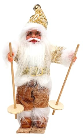 Sagra Santa Sciare Figura Delicato Babbo Natale Su Sci Figurine Per Natale Decors Lover Stagionale Display Item