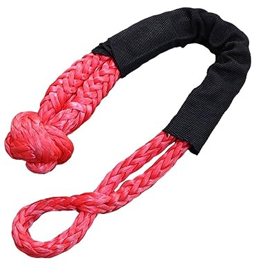 Cuerda de Cinta for Remolque de Coche, Anillo de línea de cabrestante sintético, Correa de Remolque de recuperación Resistente al Desgaste, Cuerda de cabrestante for Remolque Todoterreno(Rot)