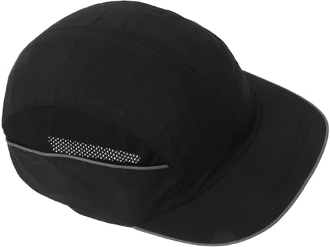 TOBBOMEY - Gorra de seguridad anticaída con protección de cabeza, inserto transpirable, antiestático e ignífugo, casco de trabajo para hombre para construcción e industria, protección fiable y