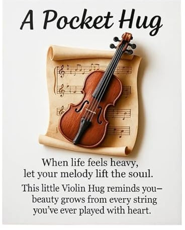 Abrazo musical de Bolsillo | Recuerdo de Aliento Artesanal - Tarjetas de Animación Portátiles - Para Adolescentes Adultos Coleccionistas Cumpleaños Navidad Guitarrista Violinista Pianista Baterista