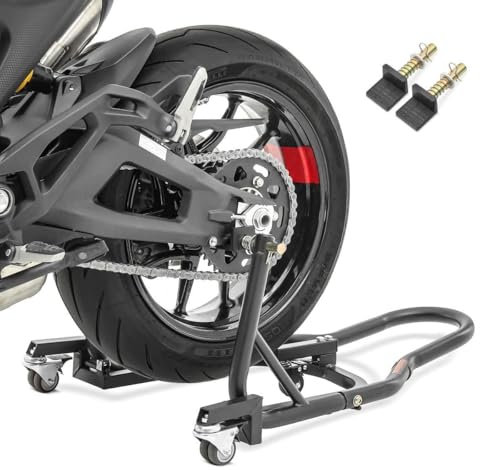 ConStands Mover II Universal - Motorrad Montageständer für Buell XB12 S Lightning Schwarz Matt Hinten Rangierhilfe Hinterrad-Ständer Heber