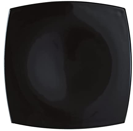 Arcoroc ARC C9867 Delice Teller flach, quadratisch, Opalglas, schwarz, 6 Stück