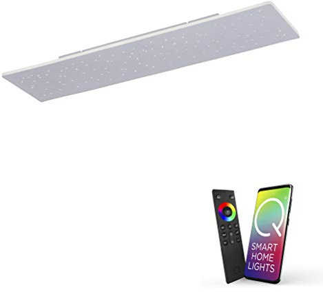 Paul Neuhaus Q-NIGHTSKY LED Deckenleuchte Smarthome Sternenhimmel 100cm | Alexa kompatibel Smart Home, dimmbar per Fernbedienung, warmweiß – kaltweiß, Sternenhimmel Panel