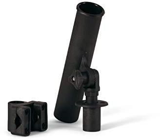 wellenshop Rutenhalter Boot 220mm Kunststoff Schwarz Angelrute Halter Angelruten-Halterung Befestigung Einbau oder Reling Boot