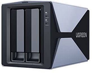 UGREEN 2 Bay RAID Festplattengehäuse USB 3.0 für 2,5/3,5 Zoll SATA HDD/SSD, 5Gbps Dockingstation, Unterstützt RAID 0/1/JBOD/PM, 40 TB Kapazität