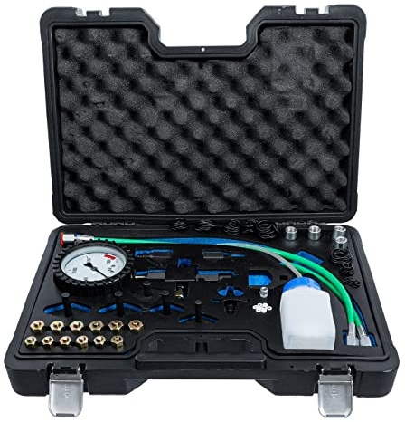 BGS 62611 | Common-Rail-Hochdruck-Tester | 0-2000 bar | für CR-Systeme Bosch CP1 / CP3, Siemens DCP1 / DCP2, Delphi DFP1 / DFP3, Denso HP1 / HP2 / HP3 | 4 Messschläuche 500 mm