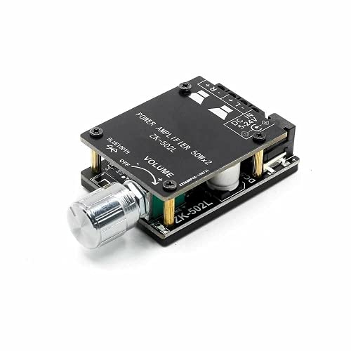 Fasizi 2x50W TPA3116 bluetooth 5.0 mini Digital Power Amplifier Board con interruttore e volume regolabile con guscio
