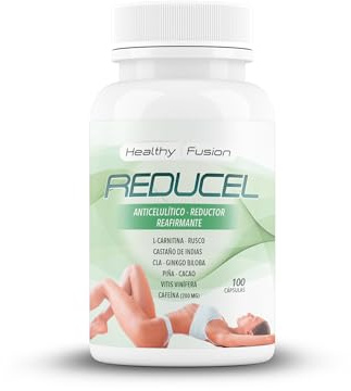 Reducel | Potente reafirmante y tonificante anticelulítico | Combate la celulitis y flacidez de piernas y glúteos. Fórmula exclusiva con L-Carnitina, Cafeína y CLA | 100 cápsulas.