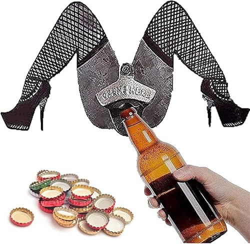 Abridor de botellas, novedoso sacacorchos de barra de metal montado en la pared, abridor de vino personalizado y abridor de cerveza, herramienta perfecta para el hogar, cocina, bar, KTV