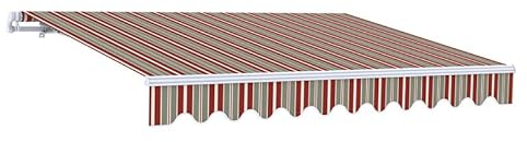 Leudus 3x2,5m Stabile Aluminium Manuelle Gelenkarmmarkise mit Kubel,Anti-UV und wasserabweisend SP1105(SPD036)