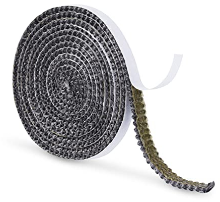 SAVITA Joint d'Étanchéité en Fibre de Verre, 2m x 10x3mm Autocollant Imprégné de Graphite Ruban d'Étanchéité pour Cheminée Joint Tressé pour Insert et Poêle pour Cheminées Porte de Poêle à Bois (Gris)