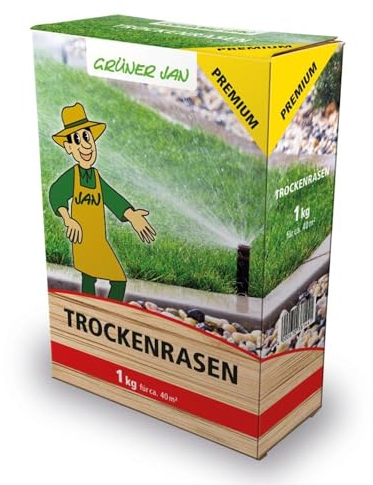BURI 7x1kg Grüner Jan Trockenrasen Premium Rasensamen Hitzebeständig ca 400m2 Fläche