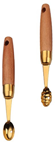 Ciieeo 2pezzi Cucchiai Per Frutta Inossidabile Strumenti Per Intagliare Frutta Con Design Ergonomico Per Cucina