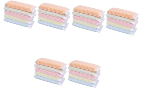 Gatuida 30pcs Kitchen Scouring Pads Double Side Sponge Scrubbers Cleaning Pads for Washing up Household Cleaning Supplies Scouring Cloth for Dishes Random Color