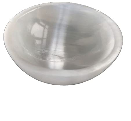 Recipiente de selenita en forma de cuenco de selenita, contenedor de aromaterapia de amor, piedra de yeso, cristal de cuarzo, energía de Yoga, relajación, curación de Reiki, decoración del hogar, pied