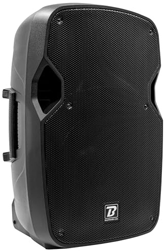 12 Zoll Active Lautsprecher schwarz 2-Wege Leistung 400 Watt drahtlose Bluetooth-Verbindung Mikrofon/Line-Eingang Solide ABS TWS Leistungsstark und vielseitig – ideal für DJ, Animation, Bühne.