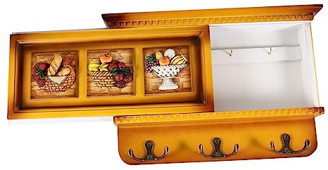 MAGICLULU Wandmontiertes Vintage Lagerregal Harz Schlüsselhalter Für Aufbewahrung Von Kleinigkeiten Praktische Heimdekoration Für Eingangsbereich Und Andere Räume