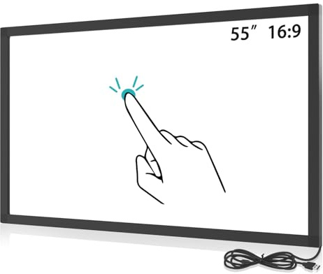 Senisway 140 cm (55 Zoll) Multi-Punkt-IR-Touchscreen-Overlay, interaktiver Infrarot-Touch-Rahmen, treiberfrei mit USB-Schnittstelle