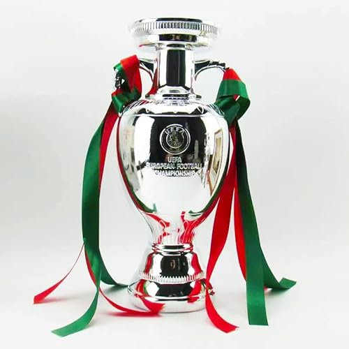 ZEIXITOO Trophäe Europa-Fußball-Trophäe, Nachbildung, Harz, Fußball-Cup-Fans, Souvenir, 16 cm (ohne Gravur)