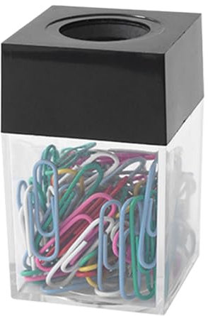 Büroklammernhalter, magnetisch, Büroklammernhalter, transparent, Büroklammernspender für Bürobedarf, Organizer für Bürobedarf, Zubehör