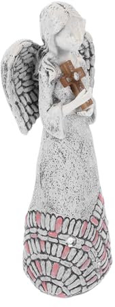 BESPORTBLE Solarengel Für Draußen Engel Gartenstatue Weidenbaumfiguren Engel Figuren Sonnenengel Licht Solarlichtverzierungen Flügel Sonnenengel-gartenstatue Harz Grey