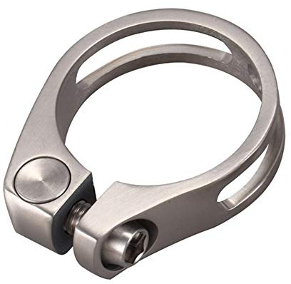 YZWHKJ Fahrrad Sattelkloben Titanium Sattelklemmen Mountainbike Rennrad Sattelstütze Titan-Legierung Sitzrohr Clip Titanium Farbe(31.8mm)