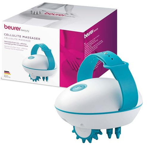 Beurer CM 51 Massaggiatore anticellulite per una pelle più soda, efficace massaggio del tessuto connettivo, rullo massaggiante elettrico con 2 livelli di intensità e impugnatura regolabile