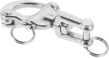 TOYANDONA Grillete de Seguridad Marino de Acero Inoxidable Diseño de Horquilla y Resorte de Alta Resistencia para Uso Versátil en Barcos y Embarcaciones Marinas