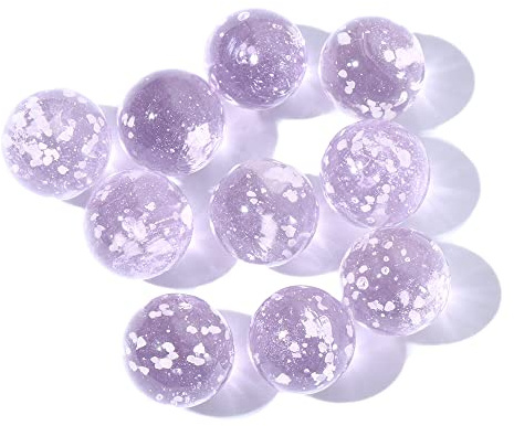 Leuchtende Glaskugeln, 12 mm, Spiel-Flippermaschine, Rinder, kleine Murmeln, Glasmurmeln, springende Kugel, Aquarium-Dekoration, Flipper-Maschine (Rosa)