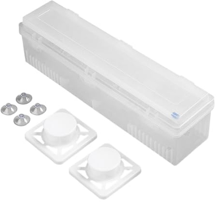 Dispensateur enveloppe portable - outil de coupe réutilisable, porte-film de stockage des aliments | 21.46x4.92x5.91 pouces Organisateur alimentaire réglable, étui de cuisine rechargeable, boîte compa