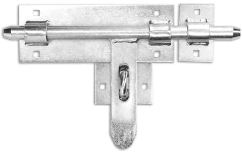 DOJA Barcelona Serrure Portail Exterieur - 340mm - Verrou Porte Exterieur Alliant Versatilité d'Utilisation, Association au Cadenas - Loquet Porte Exterieur, Montage Rapide et Installation Simple