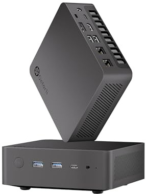 Getorli Mini PC, Dual LAN AMD Ryzen 7 8745HS (Max 4.9GHz), Mini Computers 32GB DDR5 RAM 1TB SSD, Mini Desktop Computer 4K 120Hz Displays/HDMI/Type-C/USB Ports/RJ45/WiFi 6/BT5.3 for Home/Office/Games