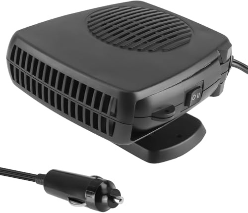 HOMTRAK Car Heater 12V 150W, Portable Fast Defroster & Windscreen Demister with 2 in 1 Heating/Cooling, Plug-in Cigarette Lighter Vehicle Heater Fan for Rainy day Driving, Anti-Fog Window Defogger