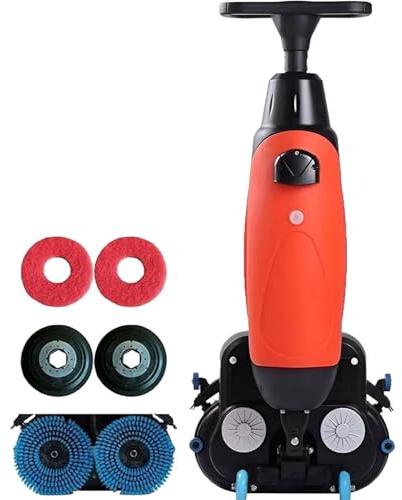 Estropajo de pisos, mini pulidora inalámbrica con rotación de 360° para limpieza profunda de suelos de madera dura, azulejos y mármol