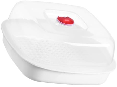 HAKIDZEL Vaporera para Microondas Recipiente para Cocinar al Vapor Verduras y Pescado, Práctica para Uso en Cocina al Vapor Diaria